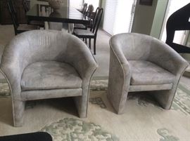 Contemporary upholstered side chairs