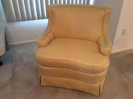 Traditional upholstered reading chair