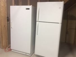Newer freezer and refrigerator 