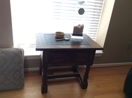 1960s slate top table by Colony Tables