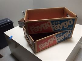 Vintage Faygo soda crates