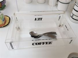 Mid Century lucite coffee caddy
