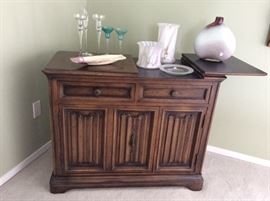 Century Furniture slate top buffet, showing one side open