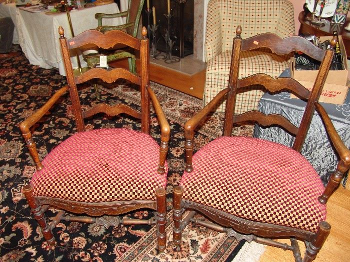 Pair English antique chairs