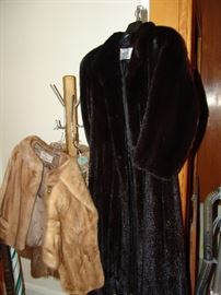 Full length mink coat and stole
