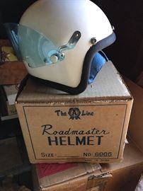 Vintage roadmaster motorcycle helmet, new inbox