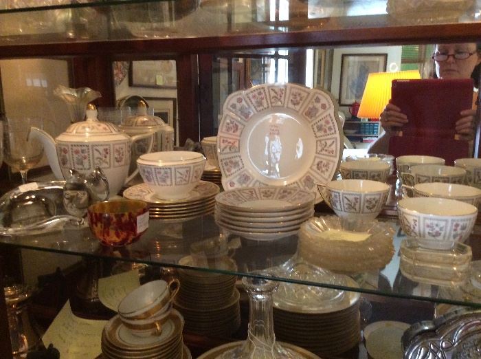 Minton dishes, various glass & porcelain