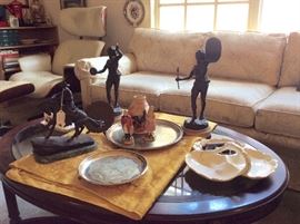 Bronzes, silver, porcelain