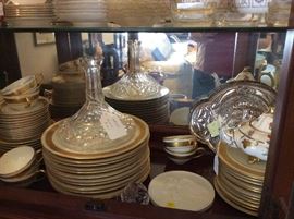 Formal dishes, Waterford decanter with stopper