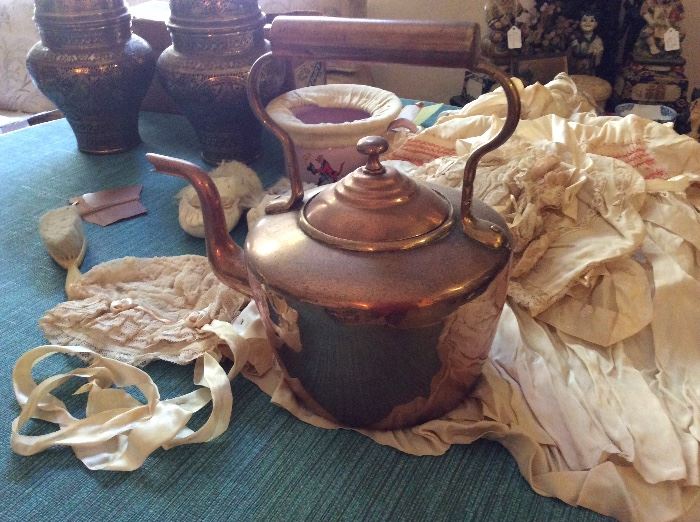 Bachelors copper & brass antique kettle