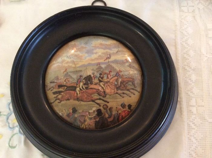 Staffordshire Pot lid framed
