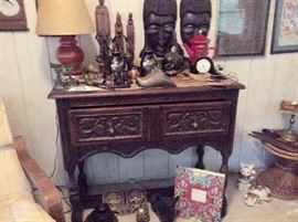 Jacobean type chest with tribal 