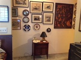 Hall with lots of art