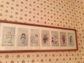 Old postcards Monday's child thru Sunday's child