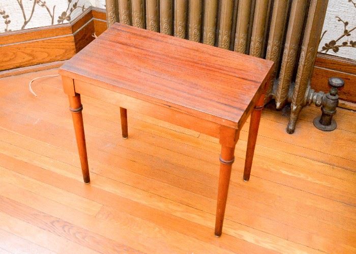 BUY IT NOW!  Lot #138, Small Antique Wood Table, (Approx. 21-3/4" L x 12-1/2"W x 19-1/2" H), $40