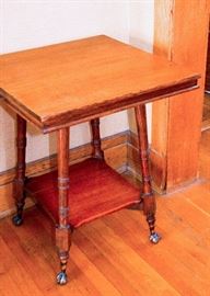 BUY IT NOW!  Lot #139, Antique Parlor Table / Ball & Claw Feet, (Approx. 24" L x 23-3/4"W x 28-1/2" H), $150