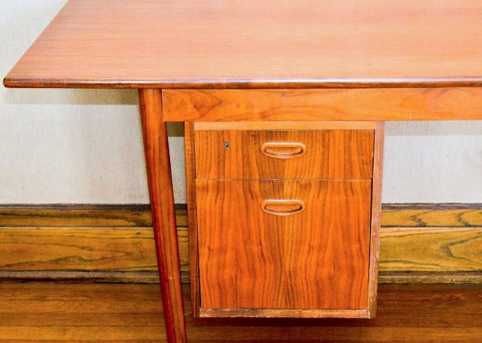 SOLD--Lot #147, Mid Century Modern Flip-Top Desk, (Approx. 23-1/2" W x 29-1/2" H, Open Desk is 59" L, Closed is 40" L), $250