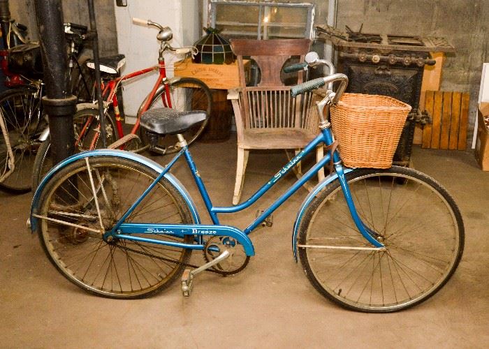 SOLD--Lot #159, Vintage Women's Blue Schwinn "Breeze" Bicycle, $60