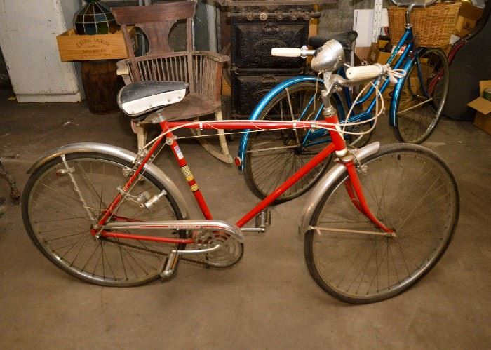 BUY IT NOW!  Lot #160, Vintage Men's Red Penneys Slight-Weight Bicycle, $35