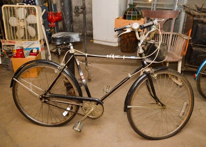 SOLD--Lot #161, Vintage Men's Black Sears Bicycle, $35