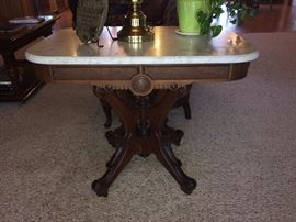 Antique marble top table