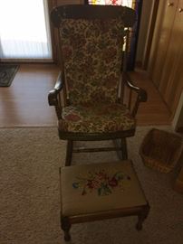 Rocking chair & stool