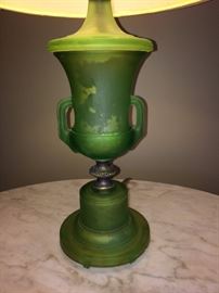 Depression glass lamp