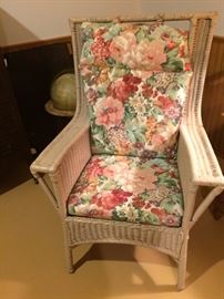 Wicker chair part of set