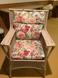 Wicker chair part of set