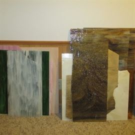 Large pieces of stained glass