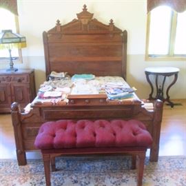 Carved full bed part of set