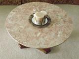 Weiman Round Marble Top Table - It swivels !