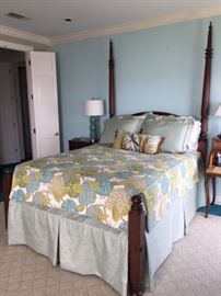 Queen size antique bed, bedding & mattress NOT included. 