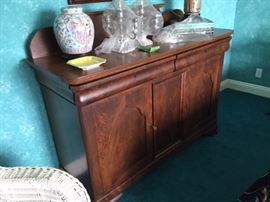 Flamed mahogany sideboard