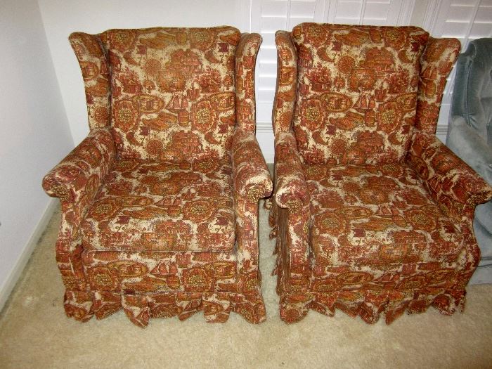 Pair of Ethan Allen wingback chairs