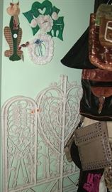 antique victorian twin wicker headboards