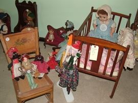 doll collection, antique and vintage doll furniture too. 