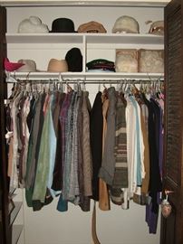 gorgeous clothing galore and vintage hats and fur muffs