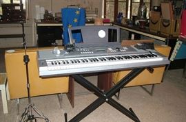 key board, heavy duty office furniture, pottery, office items, mid-century chairs