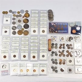 Cur Coins US Foreign Medallions Mixed