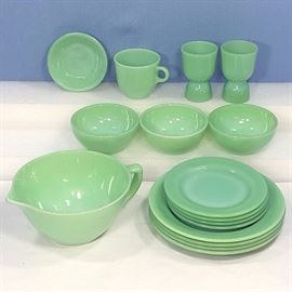 Glass Jadite Fire King Restaurant Ware