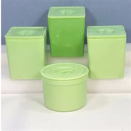 Glass Jadite Jeanette Canisters