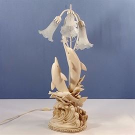 Lighting Dolphins And Tulip Shades Lamp