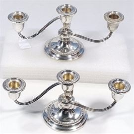 Sterling Silver Gorham Weighted Candelabras