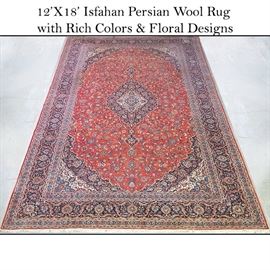 Linens Persin Rug Isfahan Twelve By Eighteen