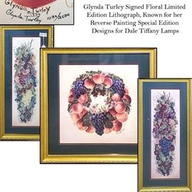 Art Turley Glynda Floral Signed Lithos