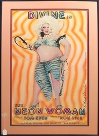 Ephemera Art Poster Divine Neon Wooman Bernstein Richard