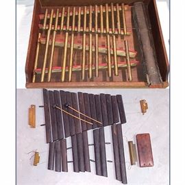 Instruments Xylophone Portable Tube And Wood Slat