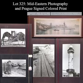 Art Pague Colored Print Mid Eastern Photographs