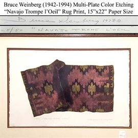 Art Weinberg Bruce Multi Plate Color Etching Navajo Tromphe Loeil